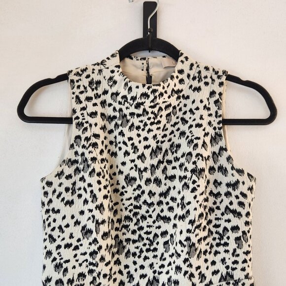 Ann Taylor Loft Pencil Dress Leopard Print Cheetah Career Professional Petite 0 - Picture 3 of 8